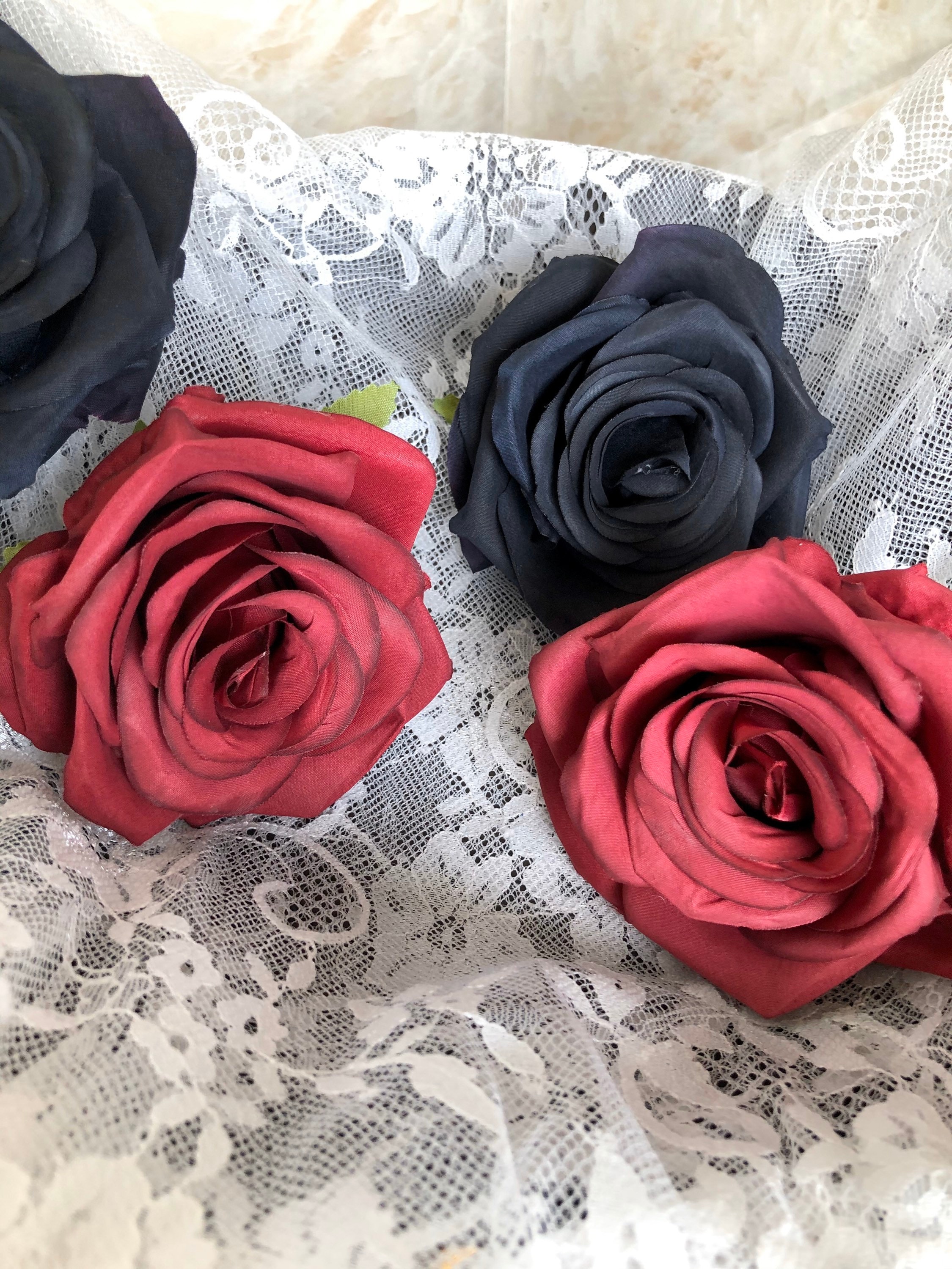 30100PCS Black Artificial Rose Black Flowers Black Silk Etsy