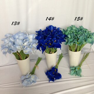 10 Fiori Artificiali Di Calle In Lattice, 34 Cm, Colore Avorio, Realistici Al Tocco, Bouquet Per Matrimonio E Decorazione