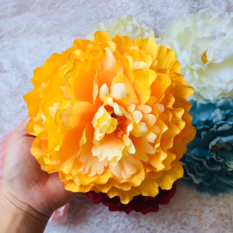 10 Piece Silk Peony Flowers artificial Peony Flower Wedding Etsy