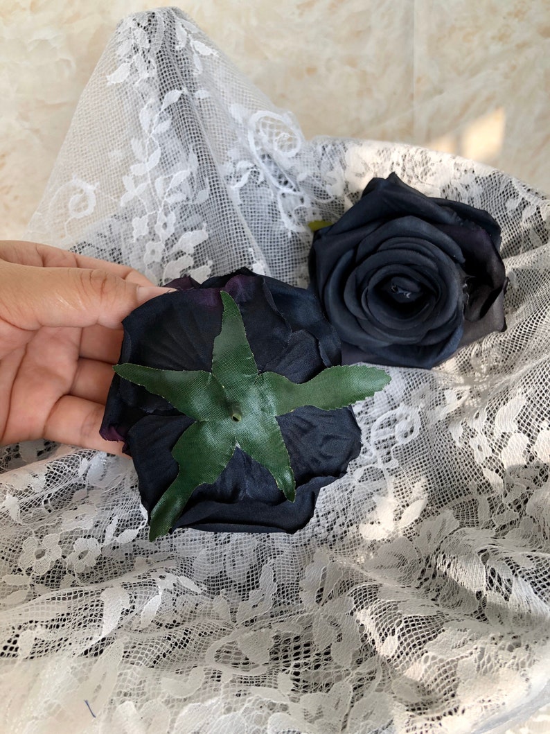 30100PCS Black Artificial Rose Black Flowers Black Silk Etsy