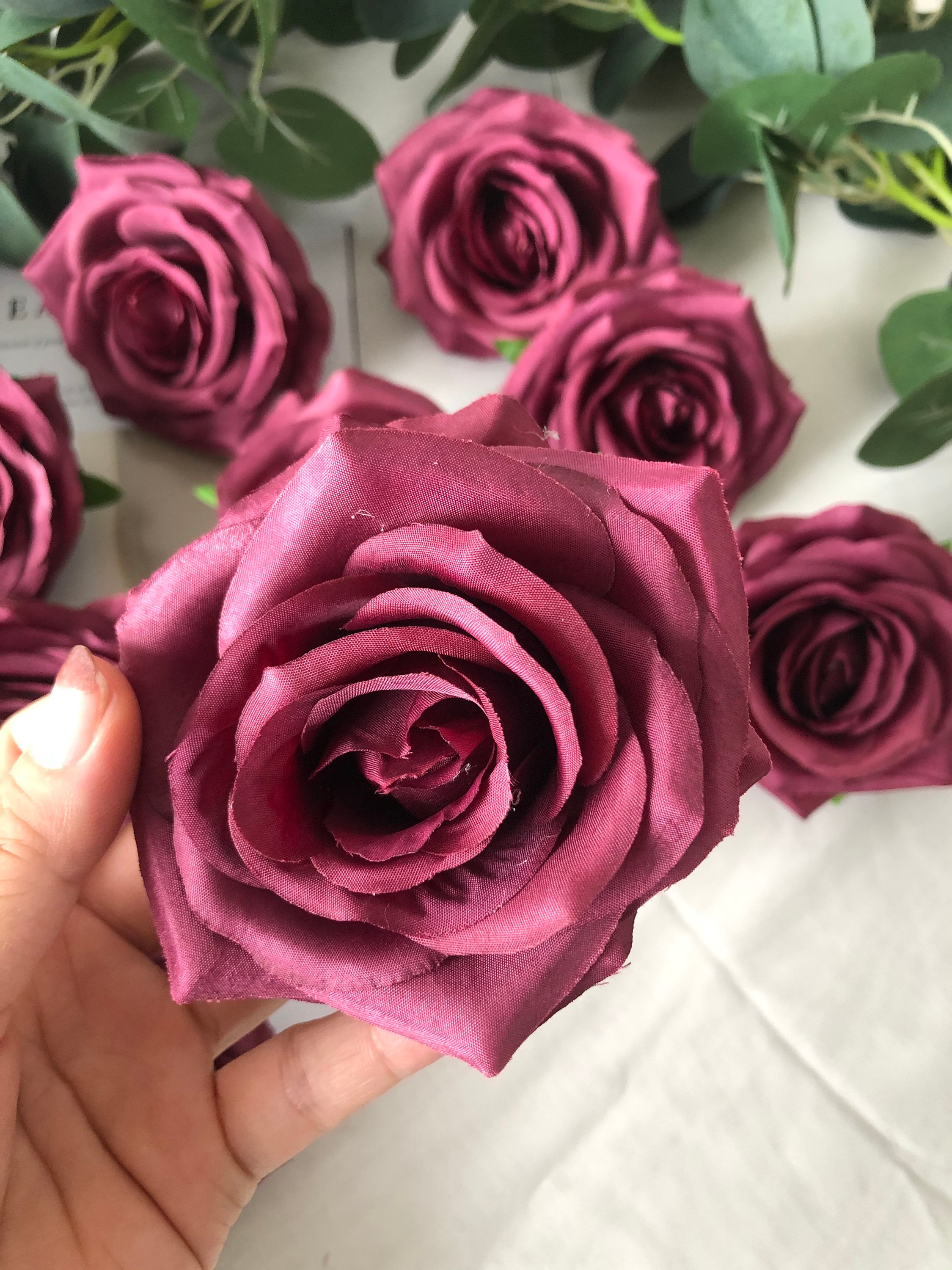 10pcs Artificial Cinnamon Rose Cinnamon Rose Flowers Silk Etsy