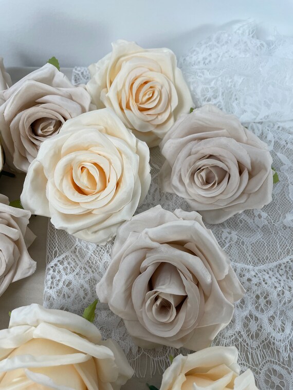 Tifuly 12 rose artificiali, 50 cm, stelo lungo singolo, in seta, bouquet da spos