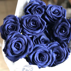 Navy Blue Rose, Flower Rose Head, 9cm High Quality Roses Head Only for Wedding Decoration Bouquets Centerpieces Flowers 10-100pcs