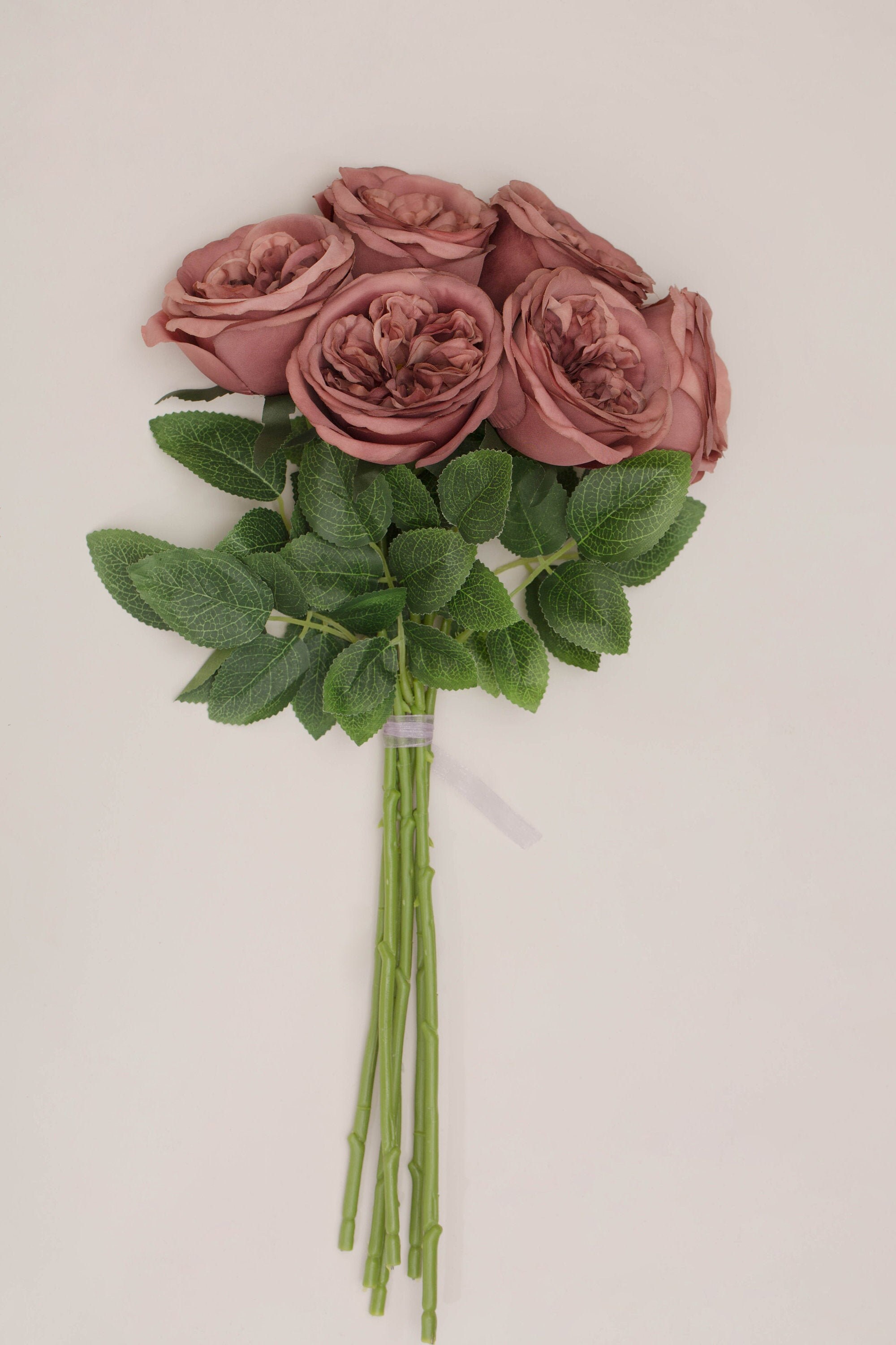 6pcs Artificial Silk Cabbage Rose Dusty Roses Silk English Etsy UK