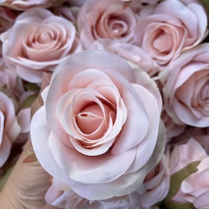 10-100 Blush Pink Artificial Roses Flowers Silk Roses Heads Only Realistic Silk Roses for Wedding Bouquets Party Home DIY Flower Decor