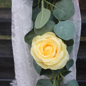 10pcs Canary Yellow Artificial Silk Roses Real Looking Artificial Roses for Wedding Bouquets Floral Centerpieces Home Decor Baby Shower