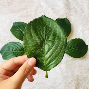 20pcs Green Artificial Hydrangea leaves ,Fake Leave ,Faux Leaves ,Wreath Filler,Wedding, Corsage
