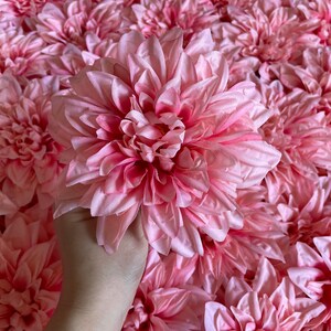 6 "Roze Dahlia Bloem Blush Roze Kunstmatige Zijde Bloem Fake Dahlia Bloem Dahlia voor Baby Shower Wedding Party Decor DIY Project