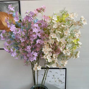 Babys Breath Artificial Flowers Faux Gypsophila Bouquet Real Touch European Fake Silk Flowers for Home Vase Wedding Bouquets Arrangement