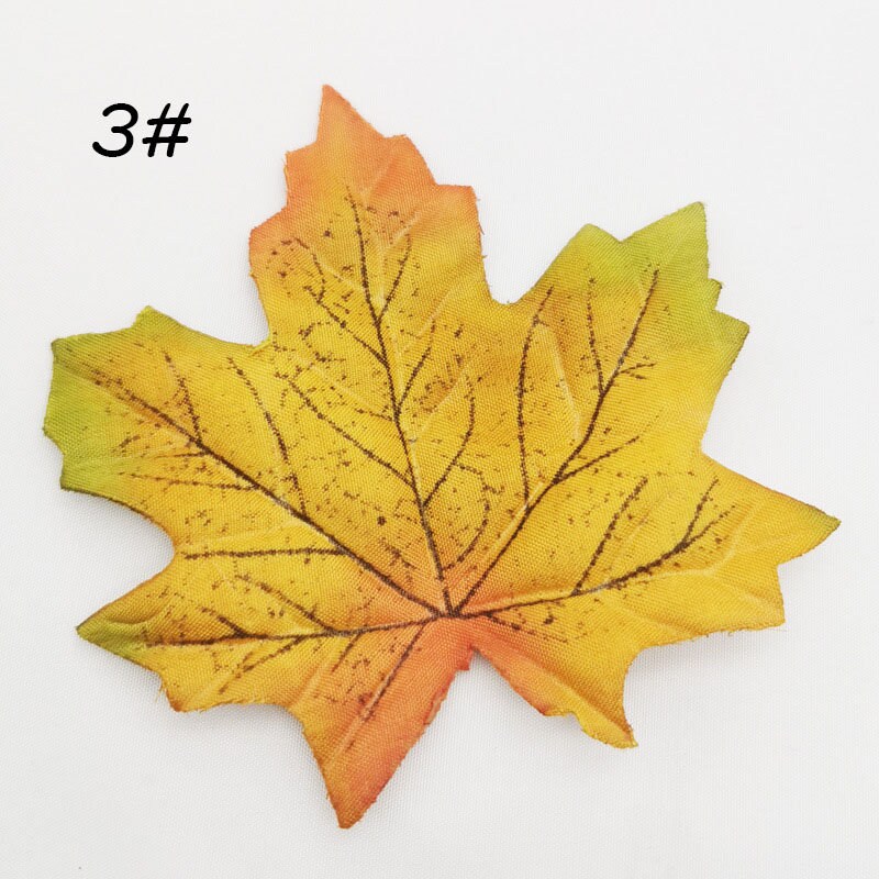 200 Fall Artificial Maple Leaves Assorted Mixed Autumn Colored Etsy