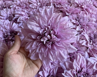 Artificial Lilac Dahlia Flowers Silk Flowers Lavender Flowers High Quality Fake Dahlia for Wedding Home Bridal Shower Decor 6''