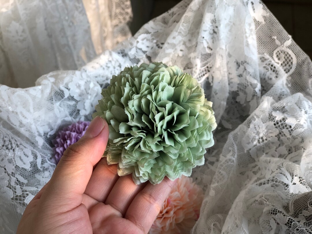 Sage Green Artificial Flower, 8CM Big Fake Flowers Silk Artificial Hydrangea Bridal Wedding