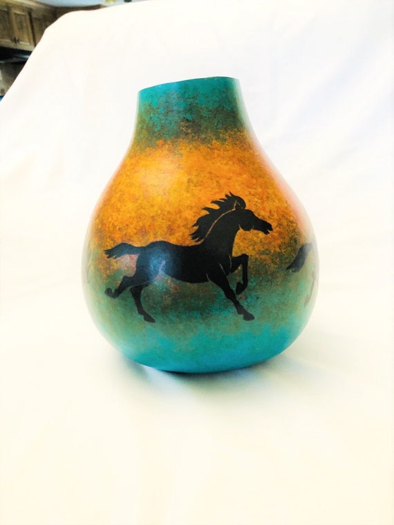 Running Horses Vase