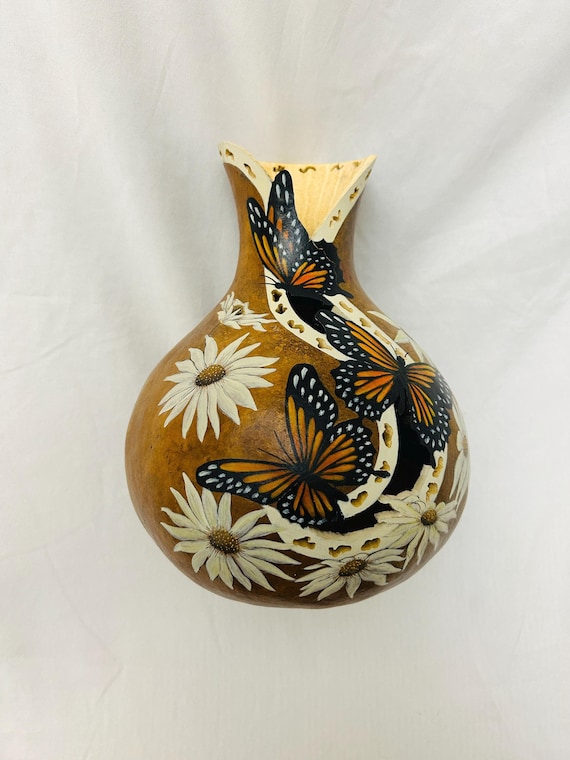 Monarch Butterfly Vase