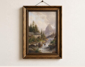 Vintage Frame Mockup | Antique Bronze Art Print, Sunlit Wall (2x3 Vertical PSD + Canva)