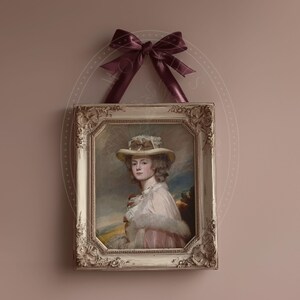 Coquette Frame Mockup Bundle 6 Hanging Ribbon Bow Frames 1x1 & 4x5 Art Print Wall Art Mockups Vintage Elegant Shabby Chic Digital Download image 7