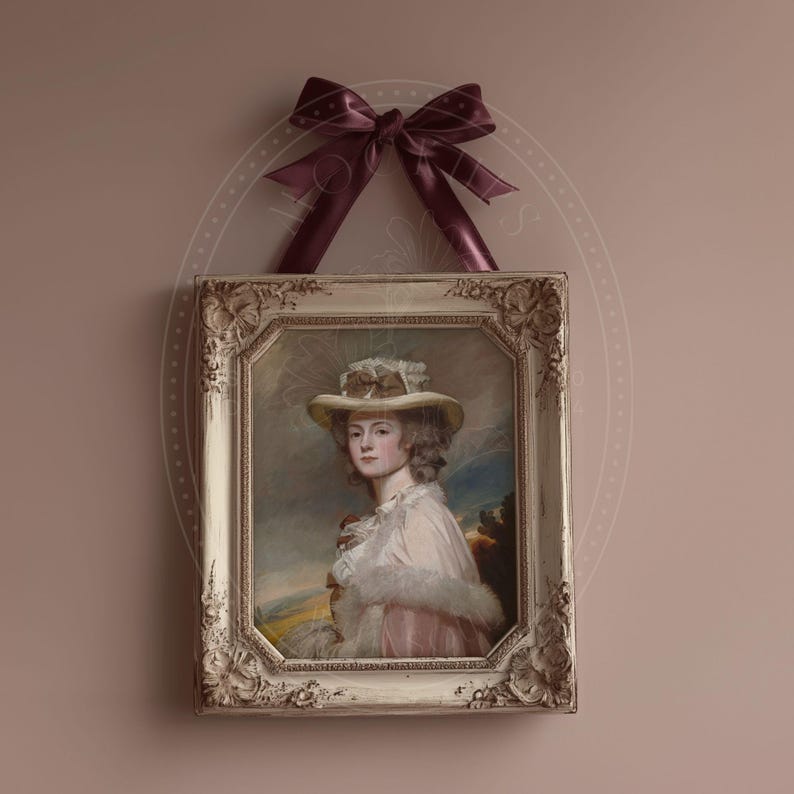 Coquette Frame Mockup Bundle 6 Hanging Ribbon Bow Frames 1x1 & 4x5 Art Print Wall Art Mockups Vintage Elegant Shabby Chic Digital Download image 7