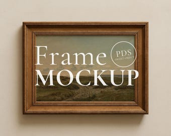 Frame Mockup 3x2 Horizontal Frame Mockup Poster Mockup Wall Art Mockup Vintage Frame
