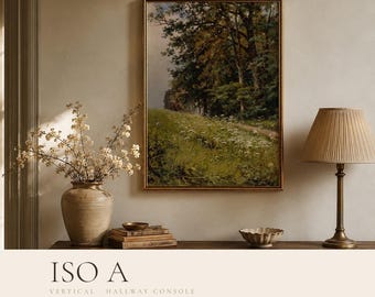 Vertical Frame Mockup A4 A3 PSD | Wall Art on Console Table | Vintage Hallway