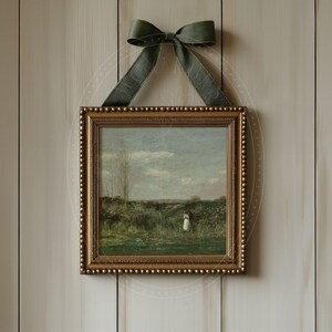 Coquette Frame Mockup Bundle 6 Hanging Ribbon Bow Frames 1x1 & 4x5 Art Print Wall Art Mockups Vintage Elegant Shabby Chic Digital Download image 6