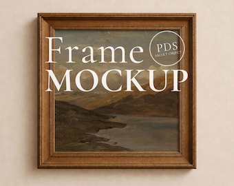 Vintage 70s Wooden Photo Frame With Brass Trim - 5x7 Gallery Wall