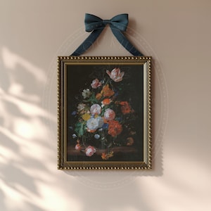 Coquette Frame Mockup Bundle 6 Hanging Ribbon Bow Frames 1x1 & 4x5 Art Print Wall Art Mockups Vintage Elegant Shabby Chic Digital Download image 4