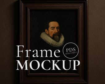 Vintage Frame Mockup – Dark Academia Frame (11x14)