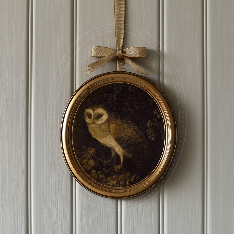 Oval Gold Frame Mockup with Bow Hanging Ribbon Frame Coquette Wall Art Vintage Digital Download Romantic Artwork Display image 4