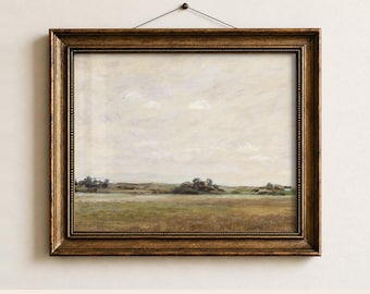 5x4 Frame Mockup Horizontal | Antique Bronze Landscape Art (PSD + Canva)