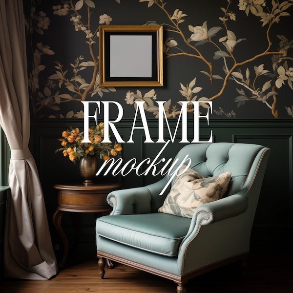 Vintage Frame Mockup in Elegant Room