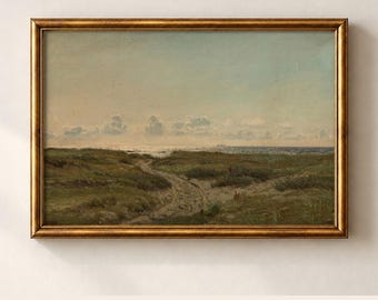 Landscape Frame Mockup 3x2 | Antique Gold, with Picture Mat or Plain Wide Art (PSD + Canva)