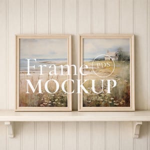 Two Frames Mockup ISO Frame Mockup Set of 2 Frame Mockup Neutral Frame Mockup Wall Art Mockup PSD