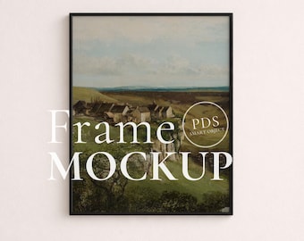 Thin Black Frame Mockup – 4x5 Vertical