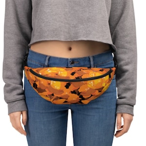 Orange Floral Fanny Pack