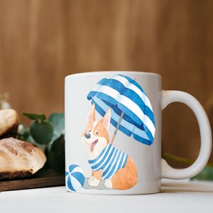 Life is better with a dog - Mug With Watercolor Corgi Design