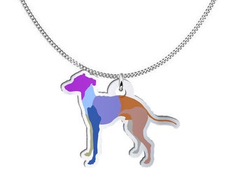 DAYINLOVE Collana Con Ciondolo Levriero Italiano, Argento 925, Regalo Per Amanti Dei Cani, Senza Pietre