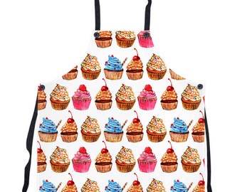 Watercolor Cupcakes Design Apron