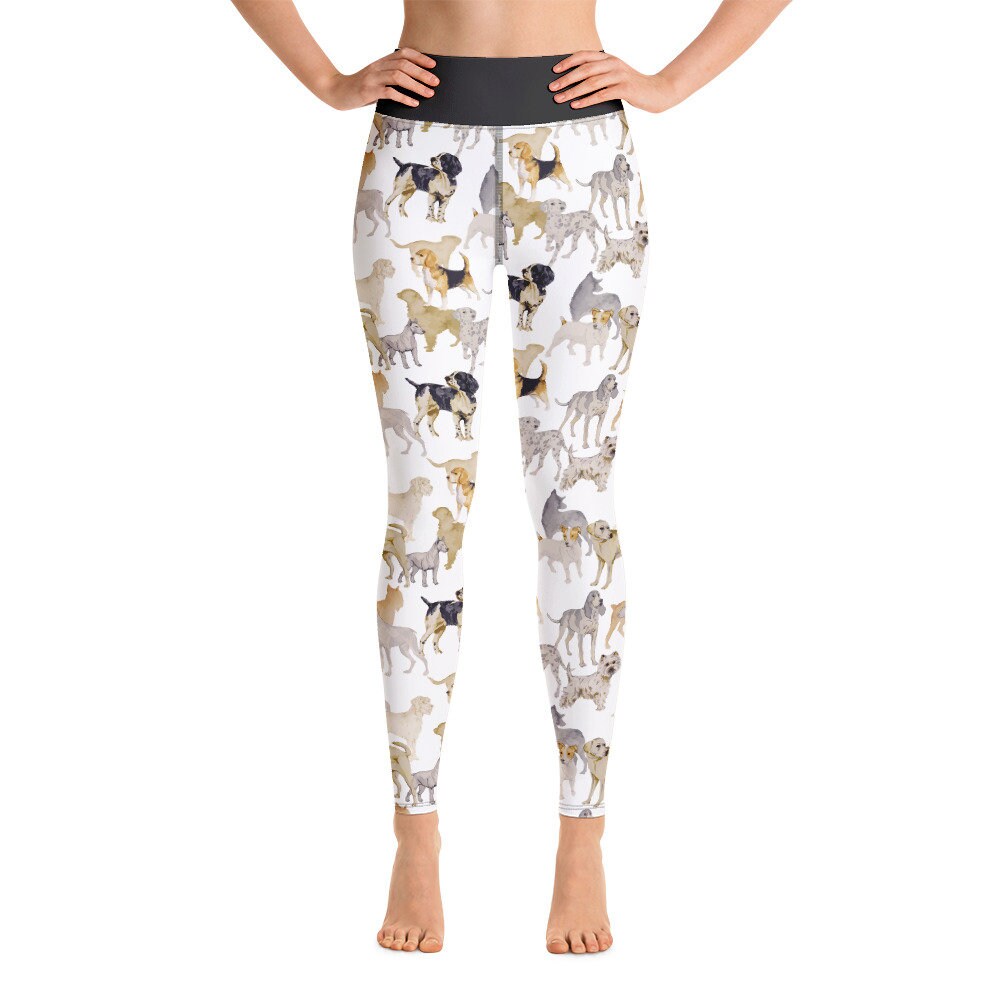 Dog breed print shop leggings