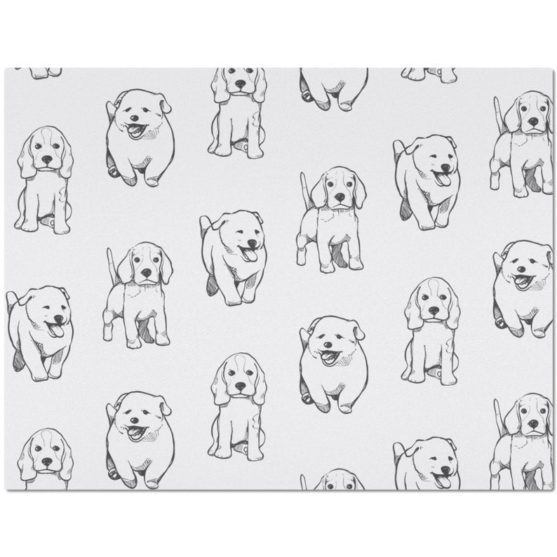 Placemat With Different Puppy Breed Pattern