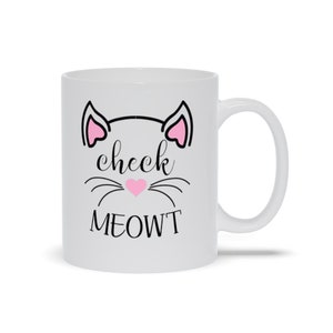 Sprawdź kubki Meowt Cat, Sprawdź mnie, miłośniku kotów, psie, kubek dla mamy kota | Zabawny kubek dla miłośnika kotów, prezent dla miłośnika kotów
