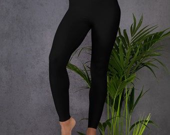 Plain Black Leggings for Yoga, Gym and Casual Wear. High quality leggings, these never lose their stretch.