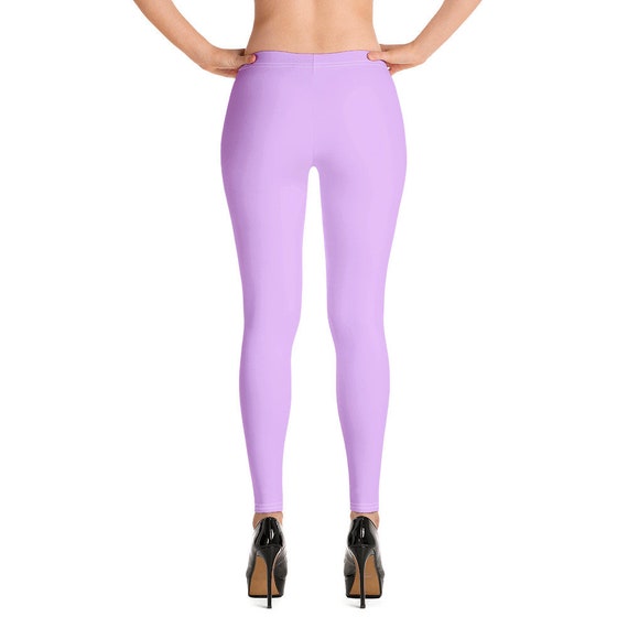 Plain Soft Lilac Leggings Super Soft, Stretchy, and Comfortable
