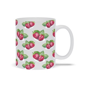 Tazza con modello di fragola