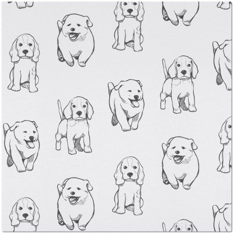 Placemat With Different Puppy Breed Pattern