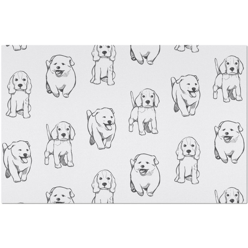Placemat With Different Puppy Breed Pattern