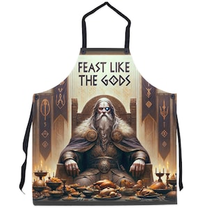 Feast Like The Viking Gods Aprons | Odin The God Of Vikings Apron