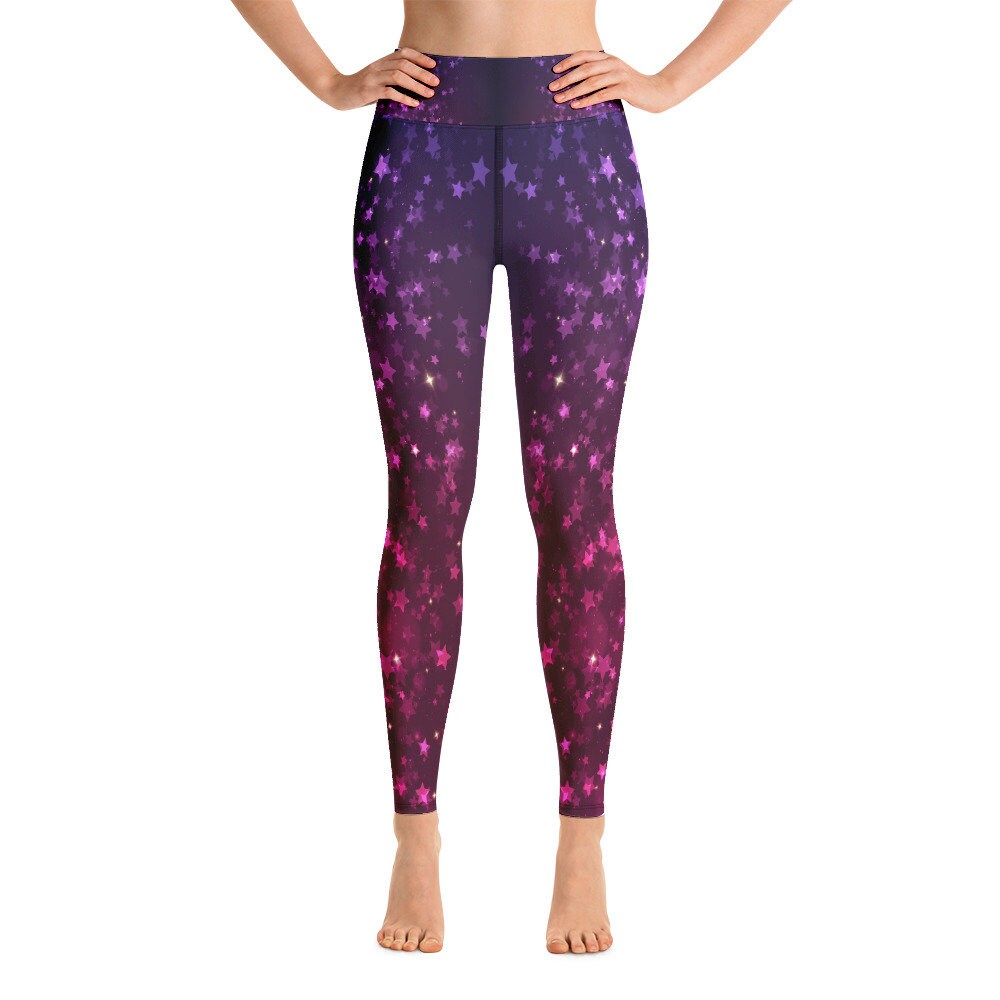 Yoga Leggings With Sparkling Stars 