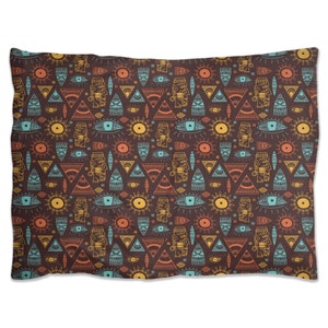 Pillow Shams With Tribal Print Design