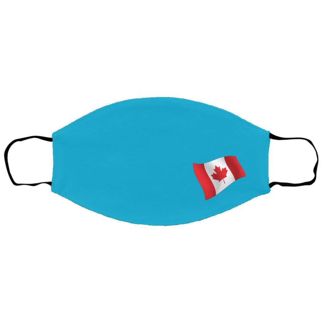 Canada Face Mask in Solid Colors With Small Canadian Flag One Etsy