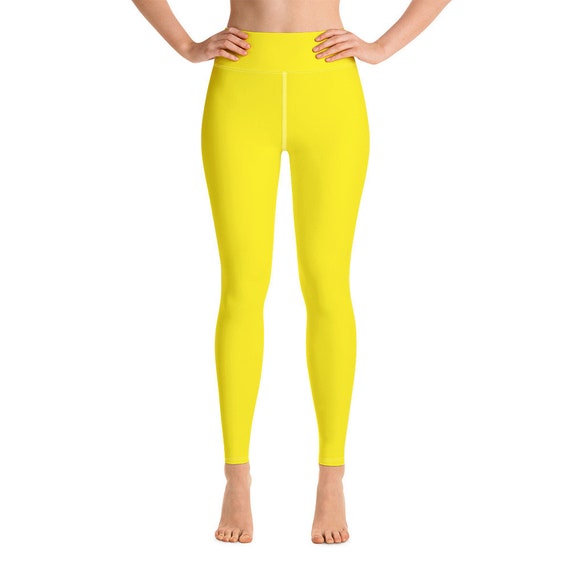 Canary Yellow Yoga Leggings Super Soft Stretchy and Comfortable